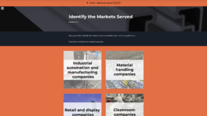 Interactive sales course module identifying target markets to optimize strategies and increase customer satisfaction.