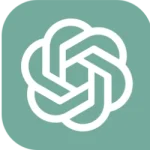 ChatGPT swirl logo in green, representing natural language processing tools used for generating training scripts and scenario-based feedback.