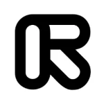 RunwayML bold black R logo, representing AI-driven video editing, text-to-video generation, and synthetic content creation for media learning assets.