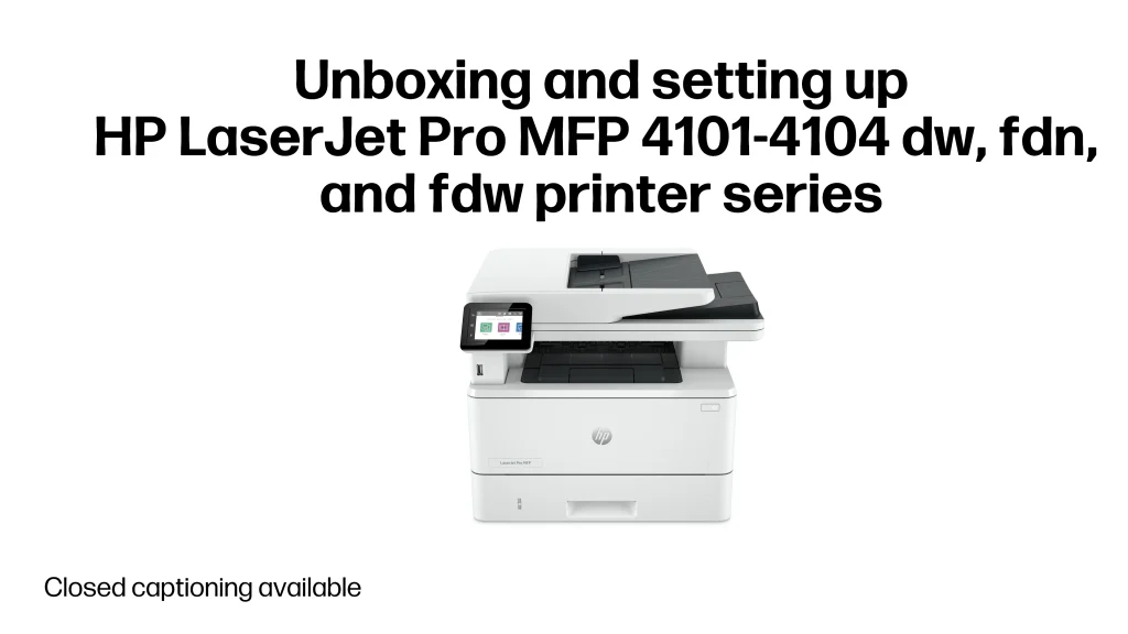 HP printer driver download page shown as part of the printer setup guide