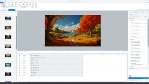 Screenshot of the development process, showing Articulate Storyline editing window with different layers on screen