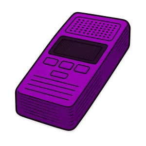 Illustration of a noir style recorder device