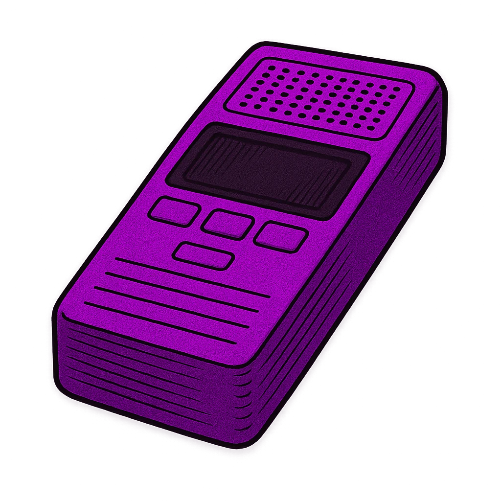 Illustration of a noir style recorder device
