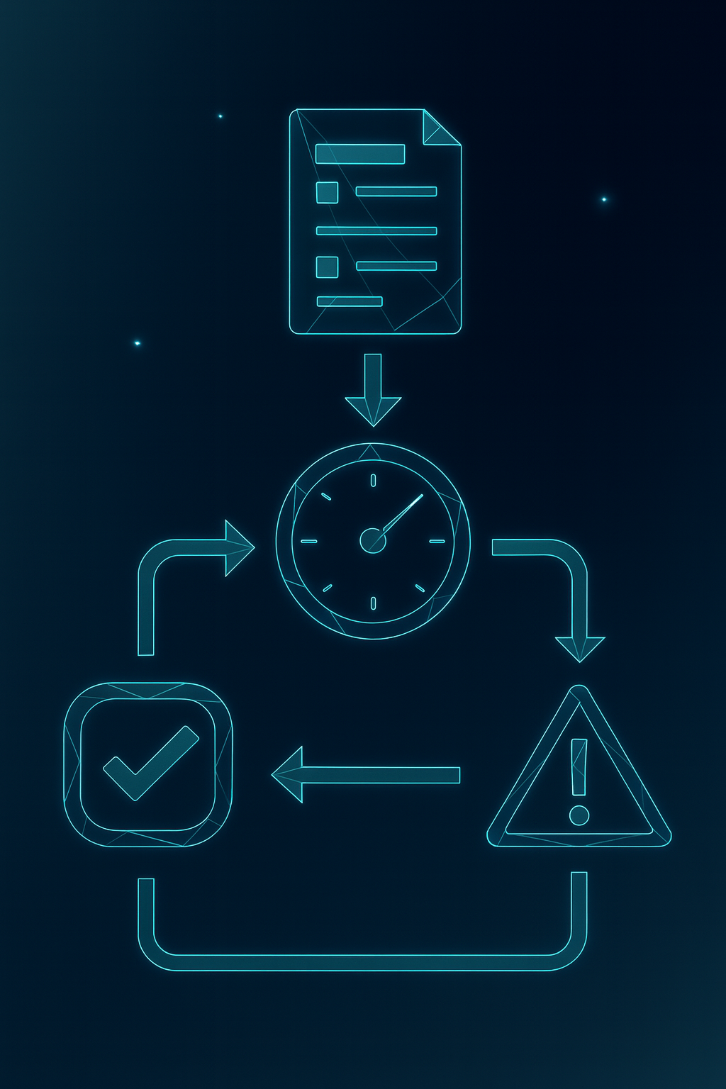 AI for Learning and Development illustration of workflow diagram with arrows and icons, showing AI workflow automation in learning and LMS integration.